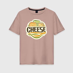 Женская футболка хлопок Oversize Cheese