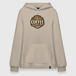 Худи SuperOversize хлопок Coffee drink