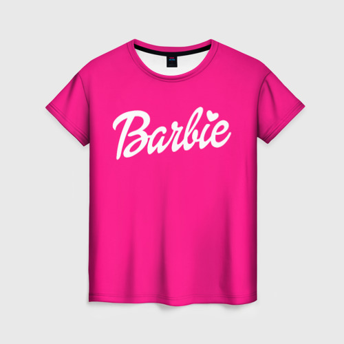Женская футболка 3D с принтом Барби розовая, вид спереди #2