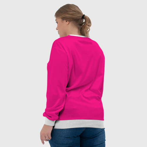 Женский свитшот 3D Барби розовая, цвет 3D печать - фото 7