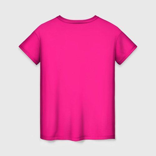 Женская футболка 3D с принтом Барби розовая, вид сзади #1