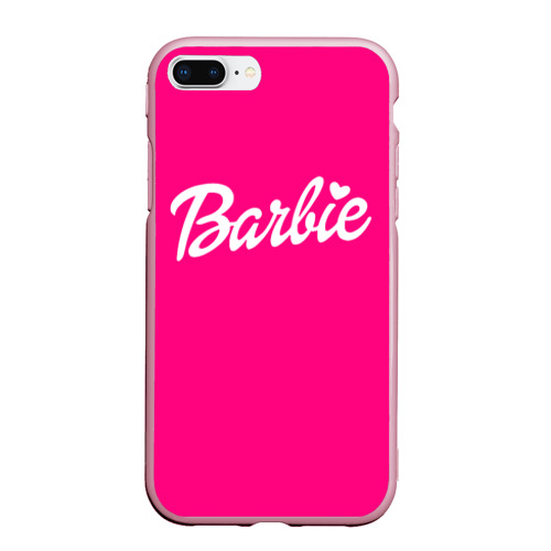 Чехол для iPhone 7Plus/8 Plus матовый с принтом Барби розовая, вид спереди #2