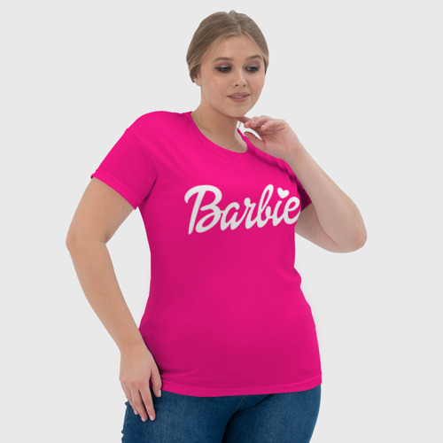 Женская футболка 3D с принтом Барби розовая, фото #4