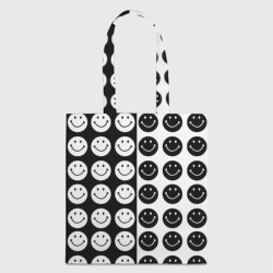 Шоппер 3D Smiley black and white