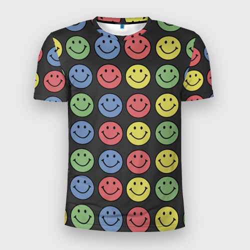 Мужская футболка 3D Slim Smiley, цвет 3D печать