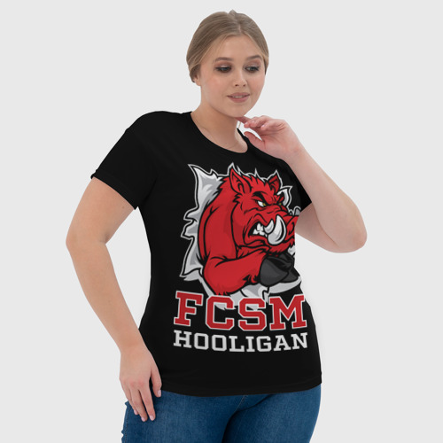 Женская футболка 3D FCSM hooligan, цвет 3D печать - фото 6