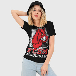 Женская футболка 3D Slim FCSM hooligan - фото 2