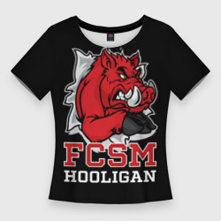 Женская футболка 3D Slim FCSM hooligan