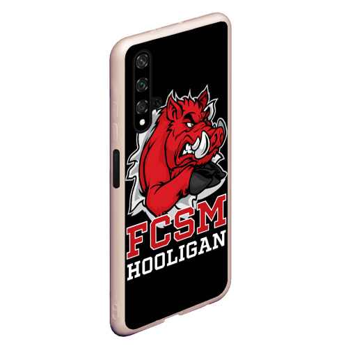 Чехол для Honor 20 FCSM hooligan, цвет светло-розовый - фото 3