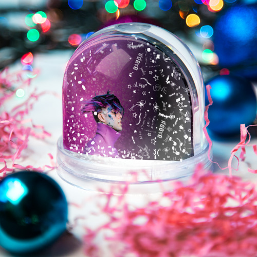 Игрушка Снежный шар Лил Пип тату фиолетовый - фото 3