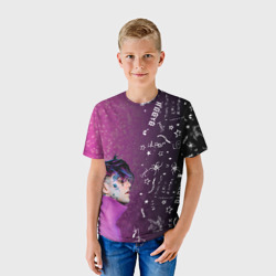 Детская футболка 3D Лил Пип тату фиолетовый - фото 2