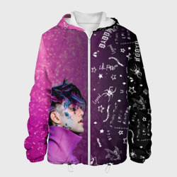 Мужская куртка 3D Лил Пип тату фиолетовый