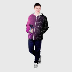 Мужская куртка 3D Лил Пип тату фиолетовый - фото 2