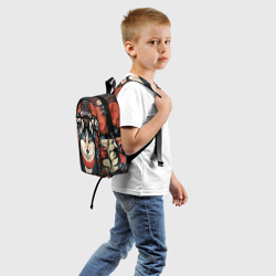 Детский рюкзак 3D Хаски в стиле фолк арт - фото 2