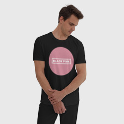 Мужская пижама хлопок Black Pink - emblem - group - фото 2