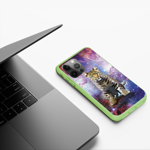 Чехол для iPhone 12 Pro Max с принтом Space leopard, фото #5