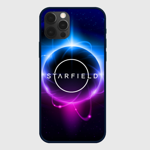 Чехол для iPhone 12 Pro с принтом Starfield space logo, вид спереди #2