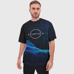 Мужская футболка oversize 3D Space logo Starfield - фото 2