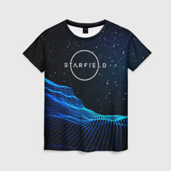 Женская футболка 3D Space logo Starfield