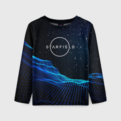 Детский лонгслив 3D Space logo Starfield