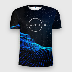 Мужская футболка 3D Slim Space logo Starfield