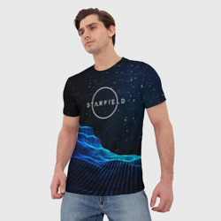 Мужская футболка 3D Space logo Starfield - фото 2