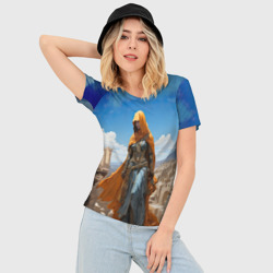 Женская футболка 3D Slim Чародейка в древнем городе - фото 2
