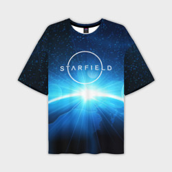 Мужская футболка oversize 3D Logo Starfield space