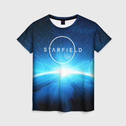 Женская футболка 3D Logo Starfield space