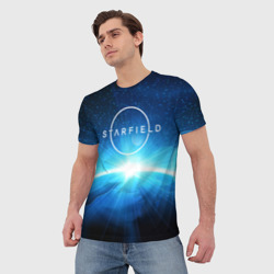 Мужская футболка 3D Logo Starfield space - фото 2