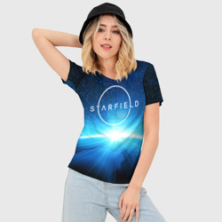 Женская футболка 3D Slim Logo Starfield space - фото 2