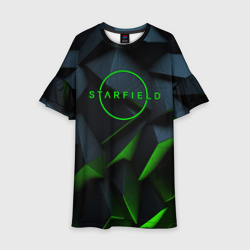 Детское платье 3D Starfield black green logo