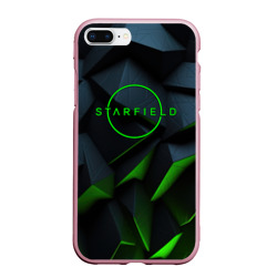 Чехол для iPhone 7Plus/8 Plus матовый Starfield black green logo