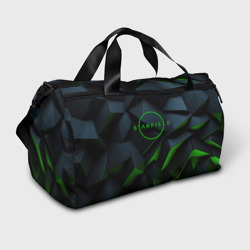 Сумка спортивная 3D Starfield black green logo