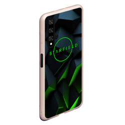 Чехол для Honor 20 Starfield black green logo - фото 2