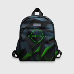 Детский рюкзак 3D Starfield black green logo