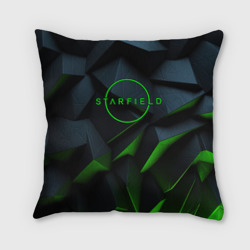 Подушка 3D Starfield black green logo