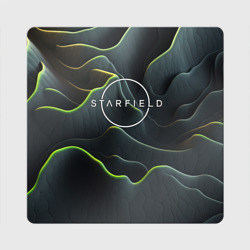 Магнит виниловый Квадрат Starfield logo green texture