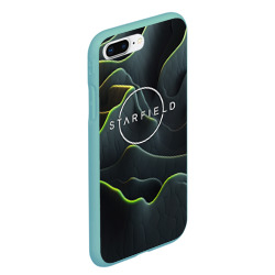 Чехол для iPhone 7Plus/8 Plus матовый Starfield logo green texture - фото 2