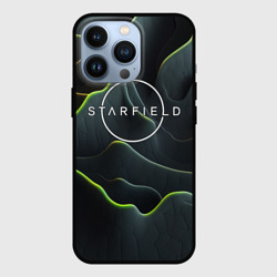 Чехол для iPhone 13 Pro Starfield logo green texture