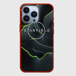Чехол для iPhone 13 Pro Starfield logo green texture