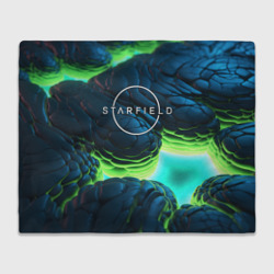 Плед 3D Starfield blue green logo