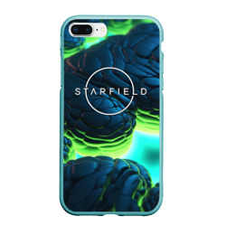 Чехол для iPhone 7Plus/8 Plus матовый Starfield blue green logo