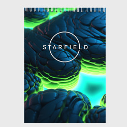 Скетчбук Starfield blue green logo