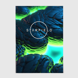 Постер Starfield blue green logo