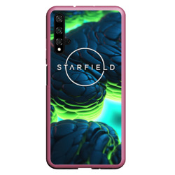 Чехол для Honor 20 Starfield blue green logo