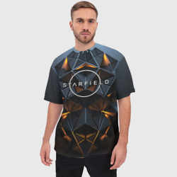 Мужская футболка oversize 3D Starfield space texture - фото 2