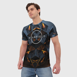 Мужская футболка 3D Starfield space texture - фото 2