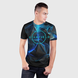 Мужская футболка 3D Slim Старфилд космическое свечение - фото 2