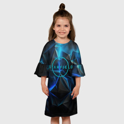 Детское платье 3D Старфилд космическое свечение - фото 2